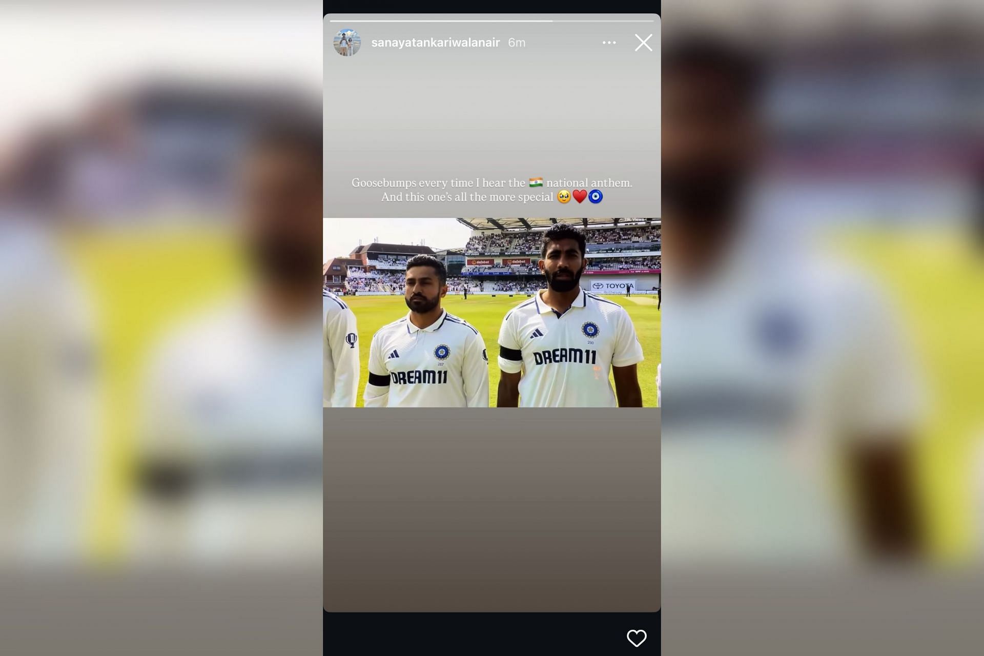 Karun Nair’s wife pens emotional note on comeback after 8 years (Image via Instagram-@sanayatankariwalanair)